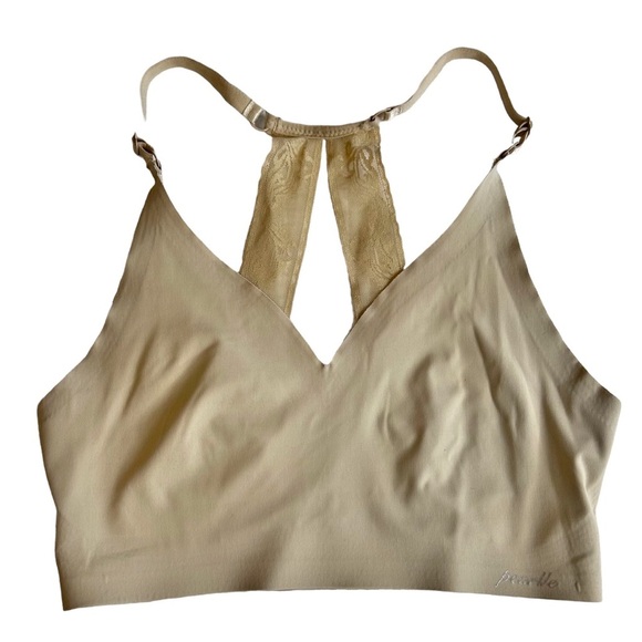 Pearlle KENDALL Seamless Comfort Soft Stretch Bralette Women SZ Small Beige - Picture 2 of 4